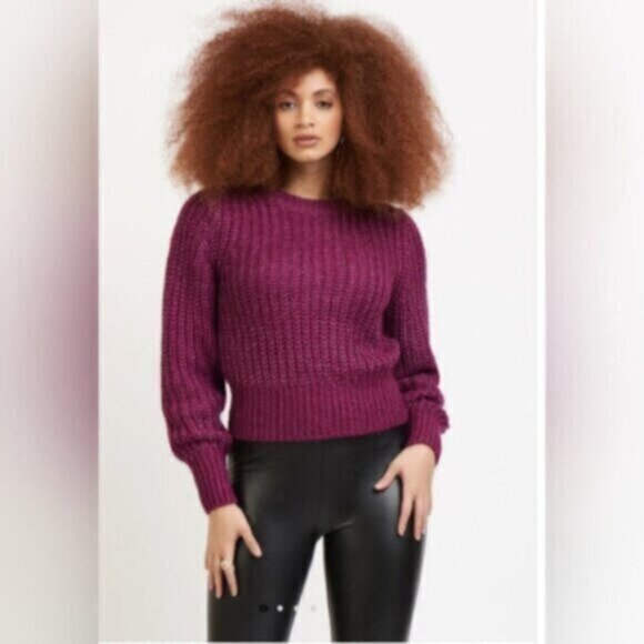 DEX Loose  Knit Sweater Magenta NWT Sz Small - Picture 5 of 12